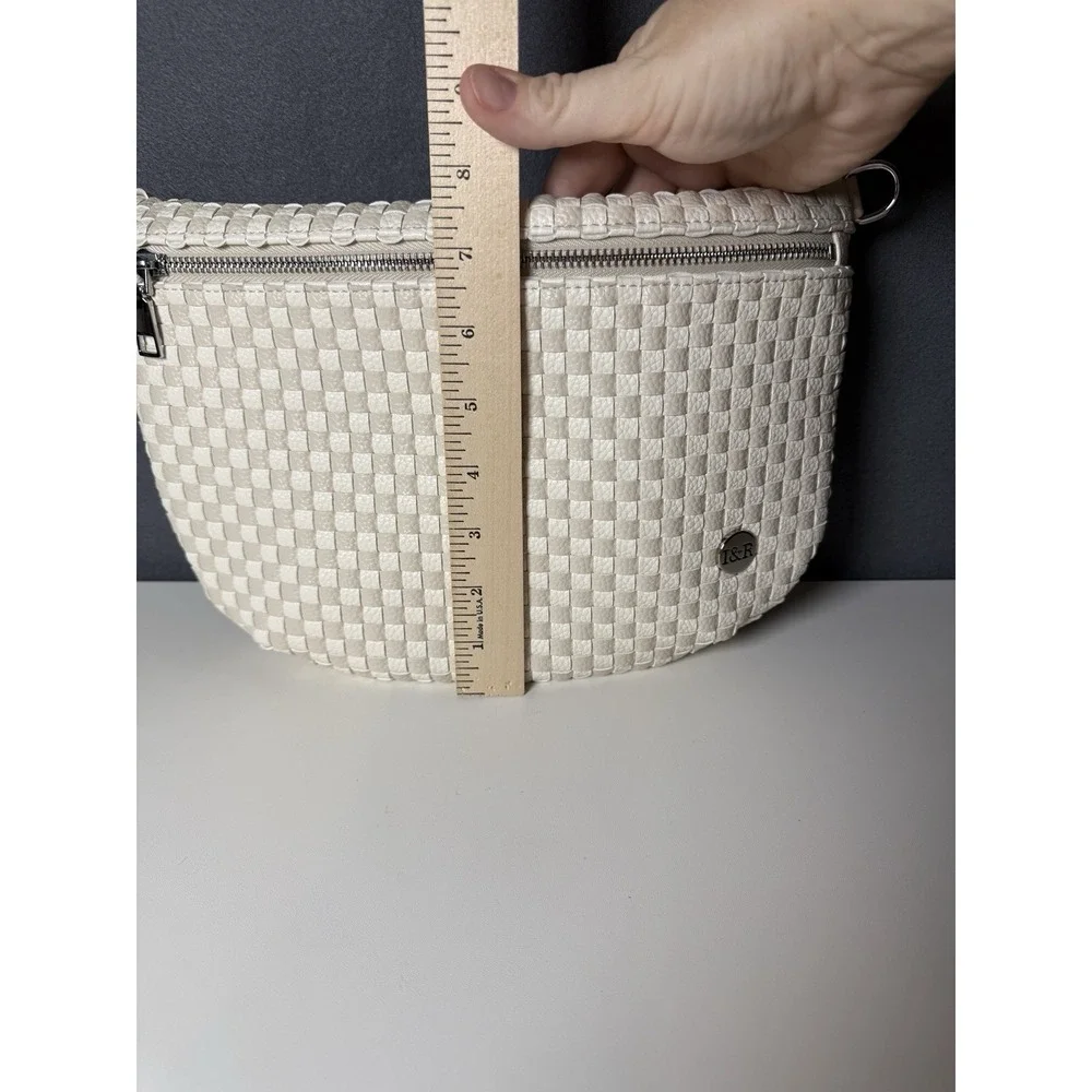 Iris & Rainbow Day In Tessellate Bag Beige & White Checkered Crossbody Purse